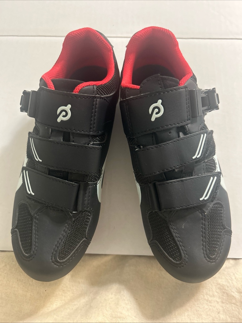 Peloton Cycling Shoes EU 40 Black Red Indoor Spin Bike Shoes